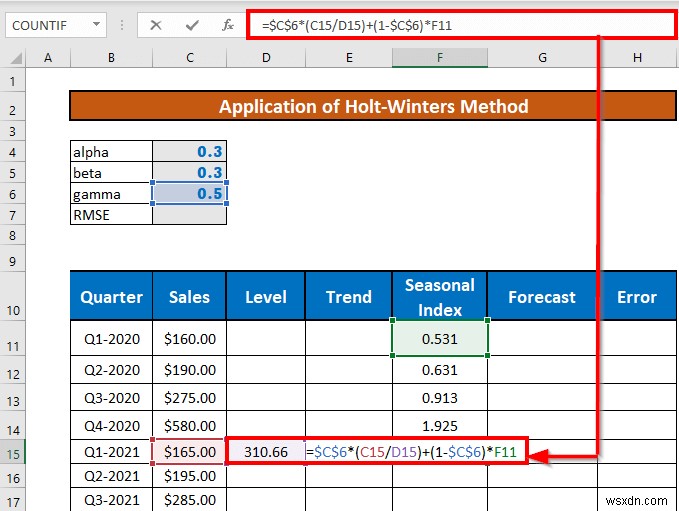 ทำ Holt-Winters Exponential Smoothing ใน Excel (ด้วยขั้นตอนง่ายๆ)