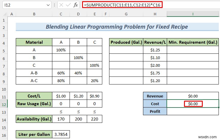 วิธีแก้ปัญหาการเขียนโปรแกรมเชิงเส้นแบบผสมผสานกับ Excel Solver