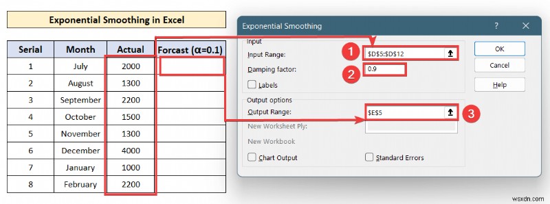 วิธีการทำให้ Exponential Smoothing ใน Excel (ด้วยขั้นตอนด่วน)