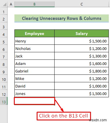 วิธีตั้งค่าจุดสิ้นสุดของสเปรดชีต Excel (3 วิธีที่มีประสิทธิภาพ)