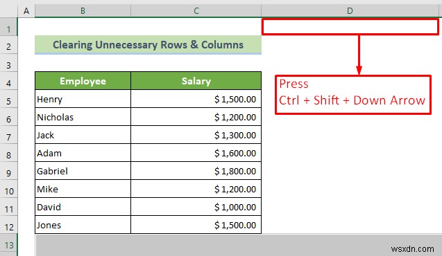 วิธีตั้งค่าจุดสิ้นสุดของสเปรดชีต Excel (3 วิธีที่มีประสิทธิภาพ)