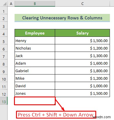 วิธีตั้งค่าจุดสิ้นสุดของสเปรดชีต Excel (3 วิธีที่มีประสิทธิภาพ)