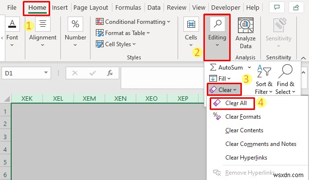 วิธีตั้งค่าจุดสิ้นสุดของสเปรดชีต Excel (3 วิธีที่มีประสิทธิภาพ)