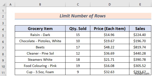 วิธีจำกัดจำนวนแถวใน Excel (วิธีที่มีประสิทธิภาพ 3 วิธี)