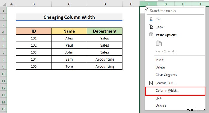 วิธีจำกัดคอลัมน์ใน Excel (3 วิธีด่วน)