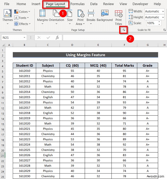 วิธีขยายสเปรดชีต Excel ให้พิมพ์เต็มหน้า (5 วิธีง่ายๆ)