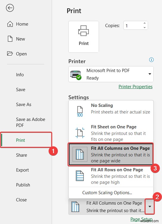 วิธีการจัดคอลัมน์ทั้งหมดในหน้าเดียวใน Excel (5 วิธีง่ายๆ)