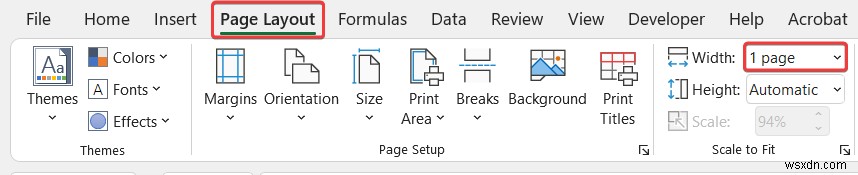 วิธีการจัดคอลัมน์ทั้งหมดในหน้าเดียวใน Excel (5 วิธีง่ายๆ)