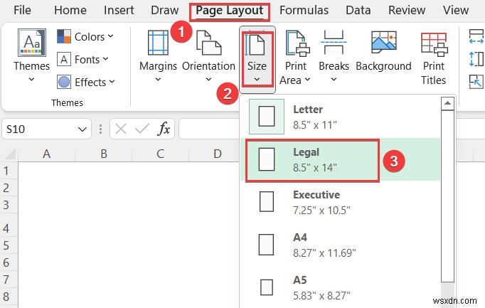 วิธีการเพิ่มขนาดกระดาษทางกฎหมายใน Excel