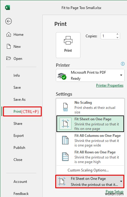 Excel Fit to Page Scale/ดูตัวอย่างมีขนาดเล็ก (โซลูชันที่เหมาะสม 5 รายการ)