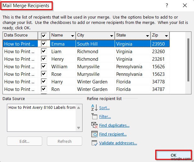 วิธีพิมพ์ป้ายชื่อ Avery 8160 จาก Excel (ด้วยขั้นตอนง่ายๆ)