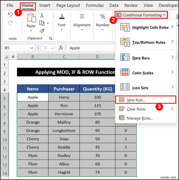 วิธีการสลับสีแถวตามกลุ่มใน Excel (6 วิธี)