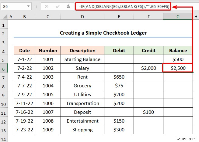 วิธีสร้างบัญชีแยกประเภทสมุดเช็คใน Excel (2 ตัวอย่างที่มีประโยชน์)