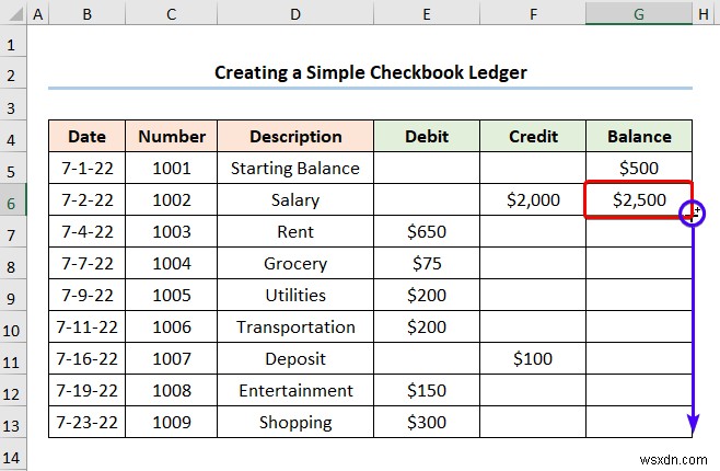 วิธีสร้างบัญชีแยกประเภทสมุดเช็คใน Excel (2 ตัวอย่างที่มีประโยชน์)