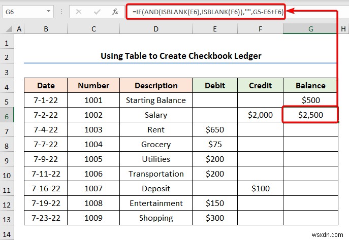 วิธีสร้างบัญชีแยกประเภทสมุดเช็คใน Excel (2 ตัวอย่างที่มีประโยชน์)