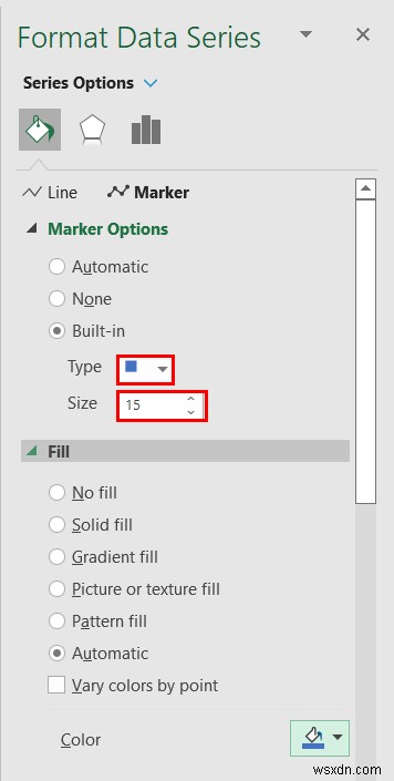 วิธีการเปลี่ยนรูปร่างเครื่องหมายในกราฟ Excel (วิธีง่ายๆ 3 วิธี)