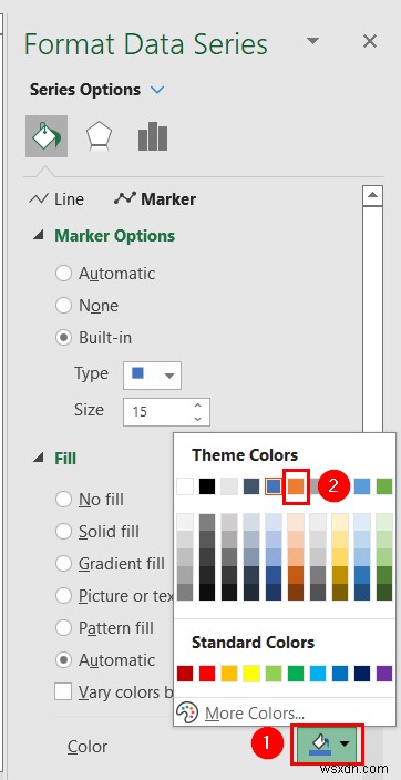 วิธีการเปลี่ยนรูปร่างเครื่องหมายในกราฟ Excel (วิธีง่ายๆ 3 วิธี)