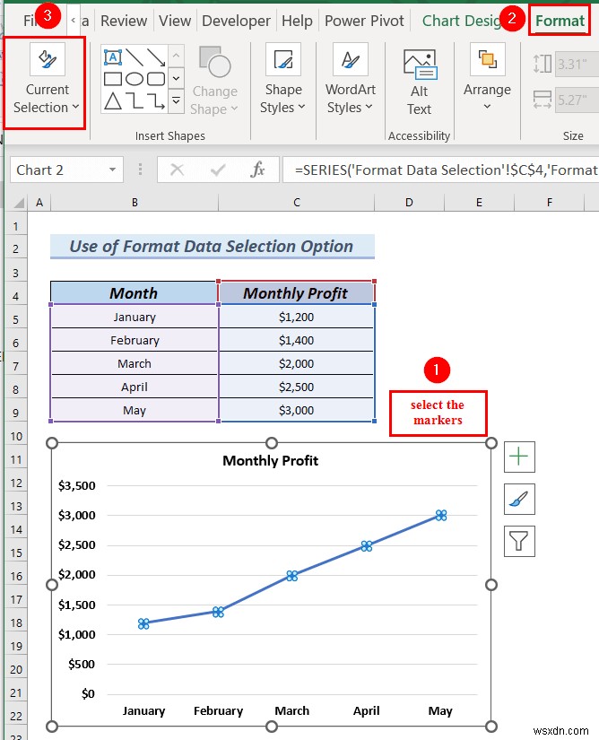 วิธีการเปลี่ยนรูปร่างเครื่องหมายในกราฟ Excel (วิธีง่ายๆ 3 วิธี)