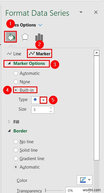 วิธีการเปลี่ยนรูปร่างเครื่องหมายในกราฟ Excel (วิธีง่ายๆ 3 วิธี)