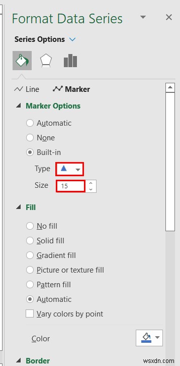 วิธีการเปลี่ยนรูปร่างเครื่องหมายในกราฟ Excel (วิธีง่ายๆ 3 วิธี)