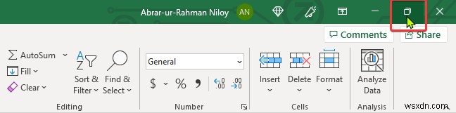 ฉันจะหยุด Excel ไม่ให้เปิดแบบเต็มหน้าจอได้อย่างไร (4 วิธี)