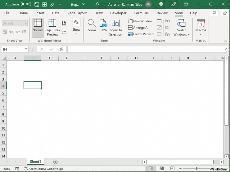 ฉันจะหยุด Excel ไม่ให้เปิดแบบเต็มหน้าจอได้อย่างไร (4 วิธี)