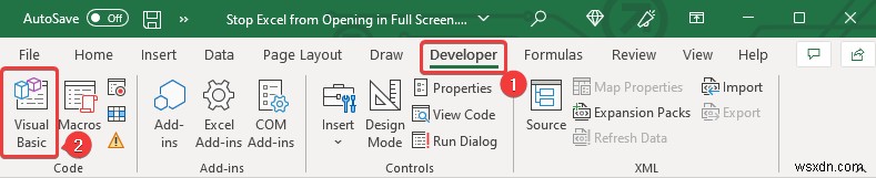 ฉันจะหยุด Excel ไม่ให้เปิดแบบเต็มหน้าจอได้อย่างไร (4 วิธี)