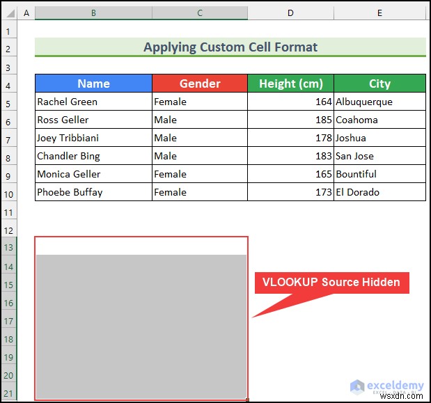 วิธีการซ่อน VLOOKUP แหล่งข้อมูลใน Excel (5 วิธีง่ายๆ)