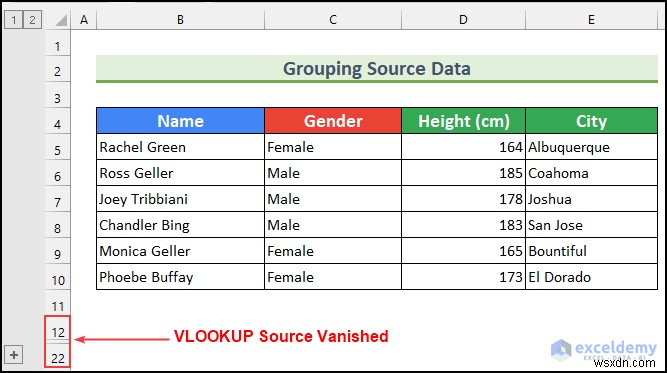 วิธีการซ่อน VLOOKUP แหล่งข้อมูลใน Excel (5 วิธีง่ายๆ)