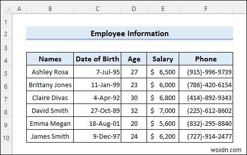 วิธีการซ่อนข้อมูลที่เป็นความลับใน Excel (5 วิธีง่ายๆ)