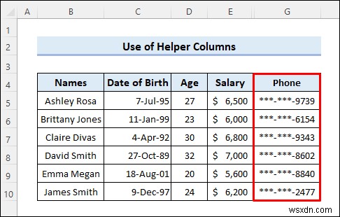 วิธีการซ่อนข้อมูลที่เป็นความลับใน Excel (5 วิธีง่ายๆ)