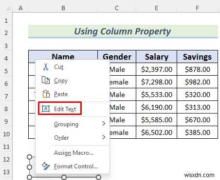 วิธีซ่อนคอลัมน์ด้วยปุ่มใน Excel (วิธีที่เหมาะสม 4 วิธี)