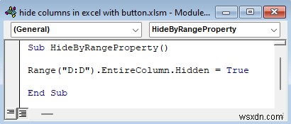 วิธีซ่อนคอลัมน์ด้วยปุ่มใน Excel (วิธีที่เหมาะสม 4 วิธี)