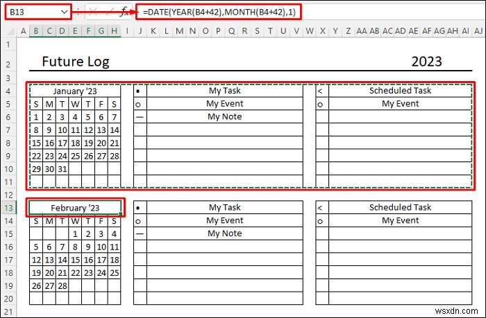 วิธีสร้าง Bullet Journal ใน Excel (พร้อมขั้นตอนโดยละเอียด)