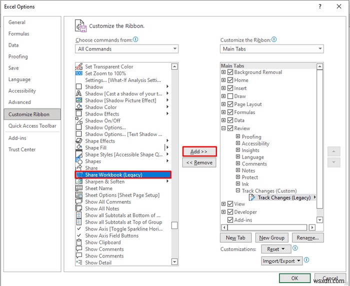 วิธีเปิดใช้งานการติดตามการเปลี่ยนแปลงใน Excel (พร้อมการปรับแต่ง)