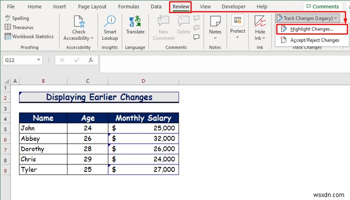 วิธีเปิดใช้งานการติดตามการเปลี่ยนแปลงใน Excel (พร้อมการปรับแต่ง)