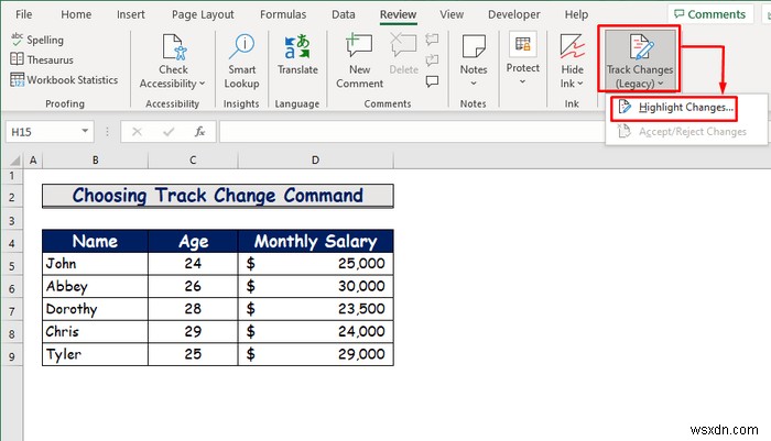 วิธีเปิดใช้งานการติดตามการเปลี่ยนแปลงใน Excel (พร้อมการปรับแต่ง)