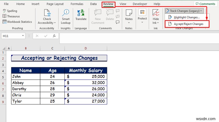 วิธีเปิดใช้งานการติดตามการเปลี่ยนแปลงใน Excel (พร้อมการปรับแต่ง)