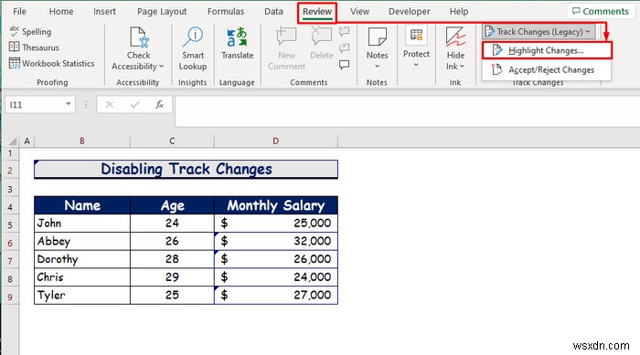 วิธีเปิดใช้งานการติดตามการเปลี่ยนแปลงใน Excel (พร้อมการปรับแต่ง)
