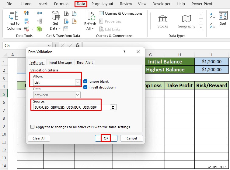 วิธีสร้างวารสารการซื้อขาย Forex ใน Excel (2 เทมเพลตฟรี)