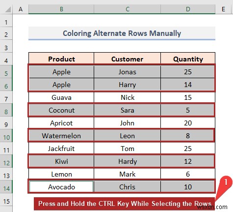 วิธีการเปลี่ยนสีแถวตามค่าของเซลล์ใน Excel