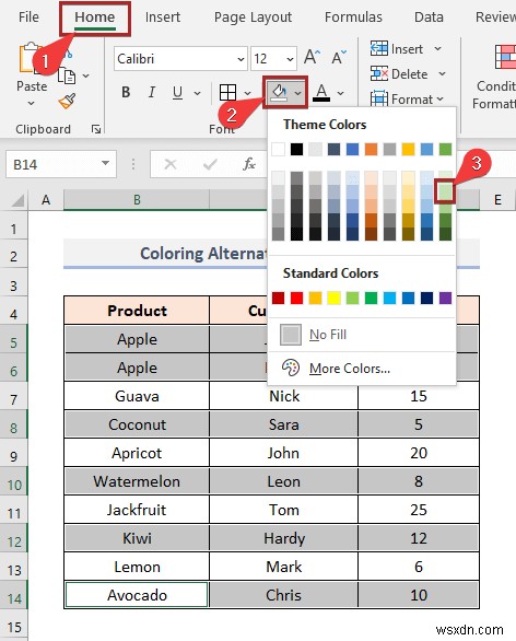 วิธีการเปลี่ยนสีแถวตามค่าของเซลล์ใน Excel