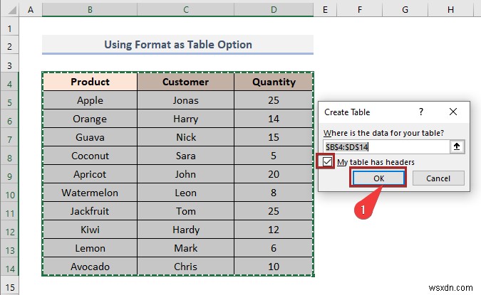 วิธีการเปลี่ยนสีแถวตามค่าของเซลล์ใน Excel