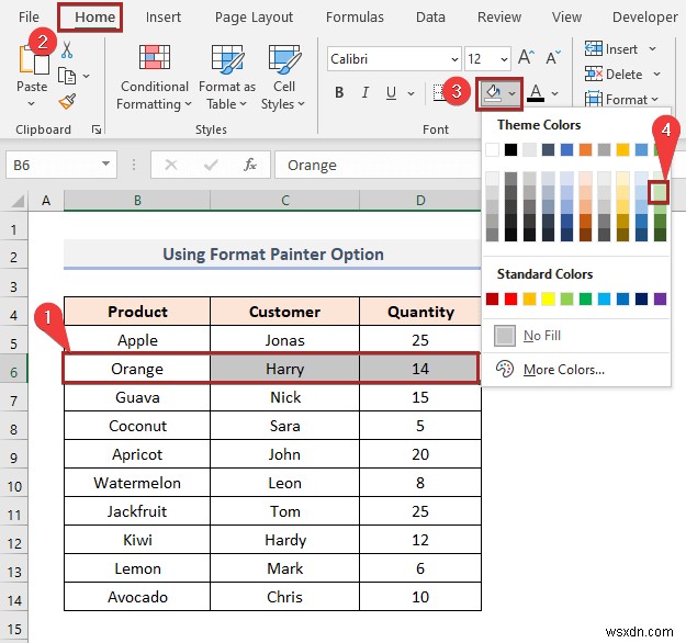 วิธีการเปลี่ยนสีแถวตามค่าของเซลล์ใน Excel