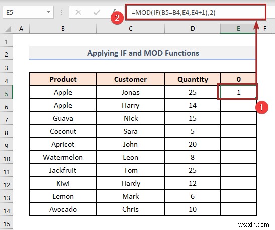 วิธีการเปลี่ยนสีแถวตามค่าของเซลล์ใน Excel