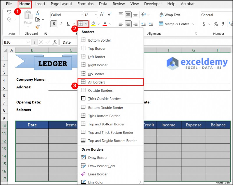 วิธีดูแลสมุดบัญชีแยกประเภทใน Excel (ด้วยขั้นตอนง่ายๆ)