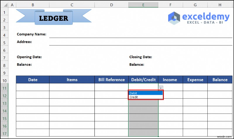 วิธีดูแลสมุดบัญชีแยกประเภทใน Excel (ด้วยขั้นตอนง่ายๆ)