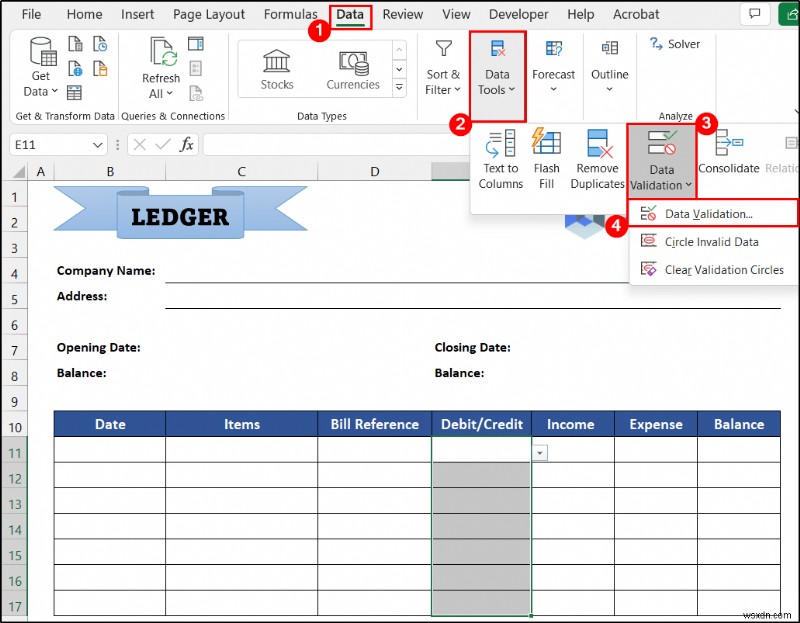 วิธีดูแลสมุดบัญชีแยกประเภทใน Excel (ด้วยขั้นตอนง่ายๆ)