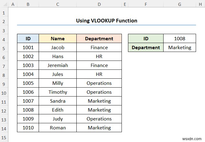 วิธีการแมปข้อมูลโดยใช้ VLOOKUP ใน Excel (4 วิธีด่วน)