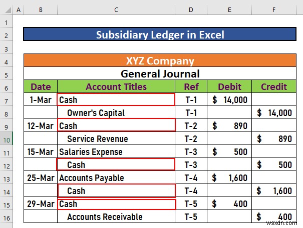 วิธีการสร้างบัญชีแยกประเภทย่อยใน Excel (ด้วยขั้นตอนง่ายๆ)